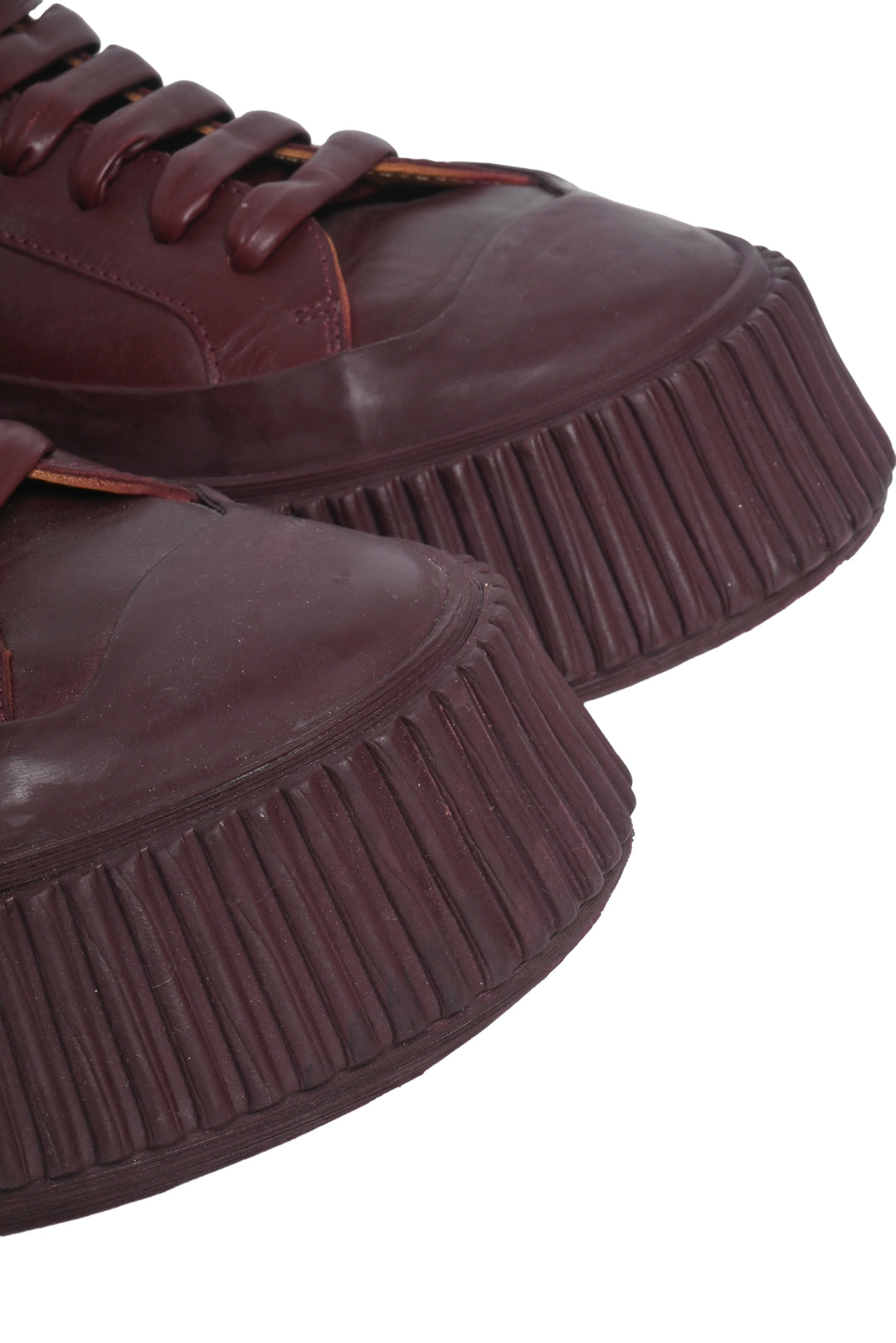 Jil Sander Size 37 Low Top Platform Sneaker