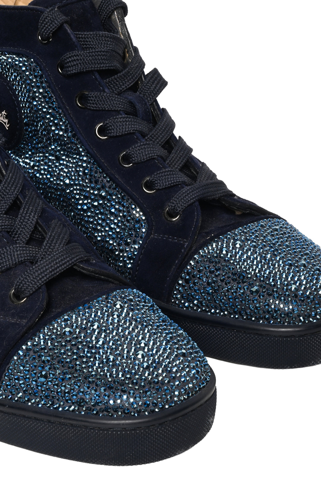 Christian Louboutin Mens Shoe Size 42 Louis Strass High Top Sneakers