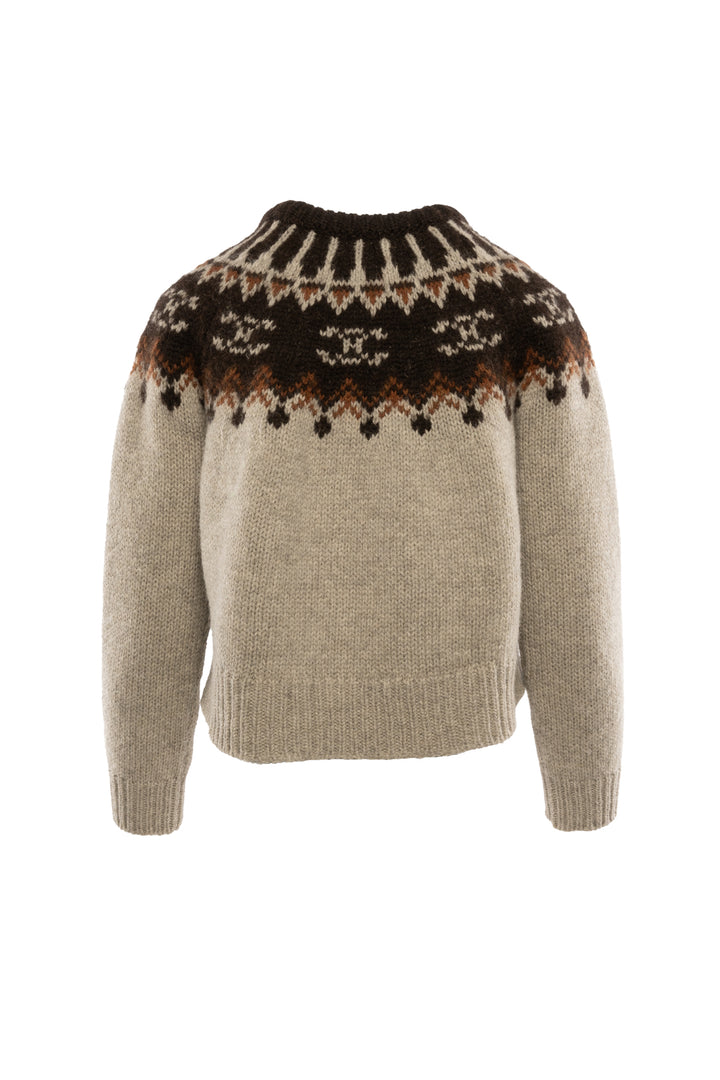 Celine Size XS Triomphe Fair Isle Wool Crewneck Sweater