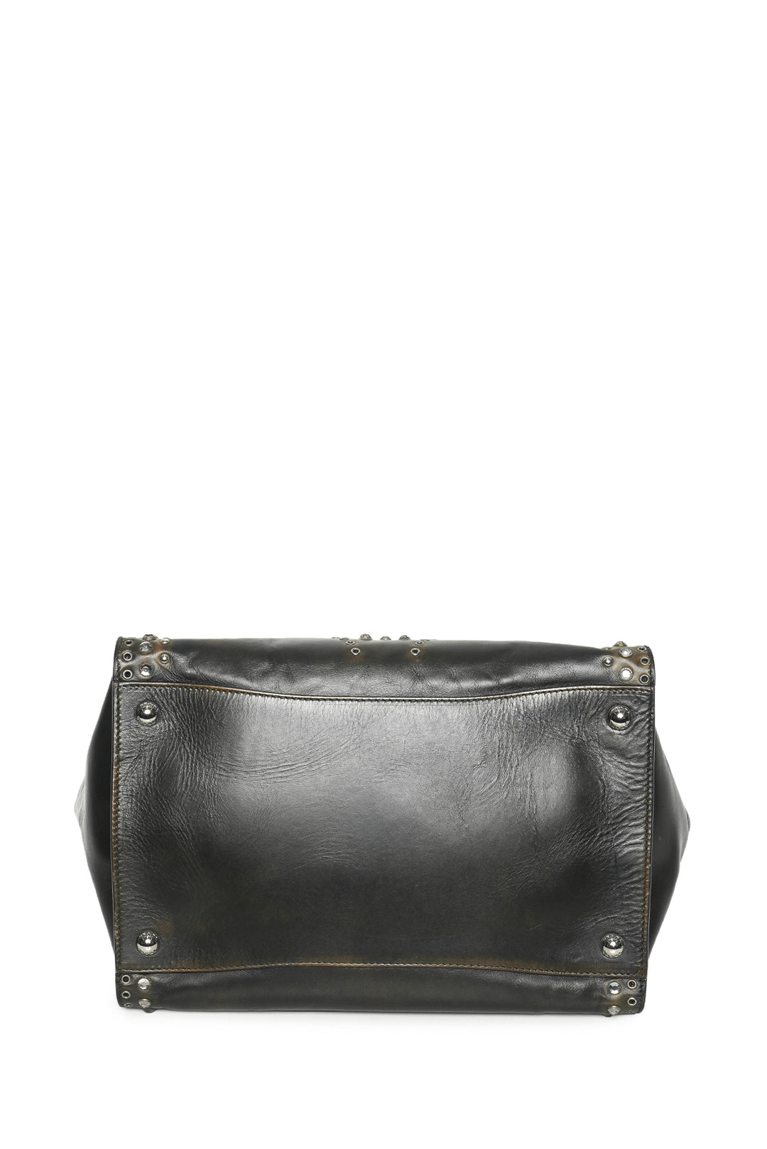 Prada Vitello Vintage Grommet Crystal Twin Tote