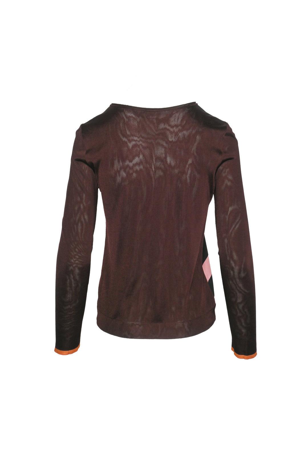 Hermes Size 34 Printed Silk Knit Long Sleeve Tops