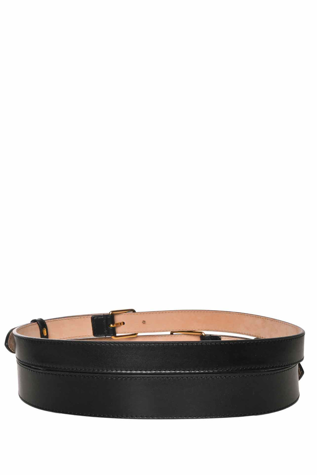 Alexander Mcqueen Size 32 Double Strap Leather Waist Belt