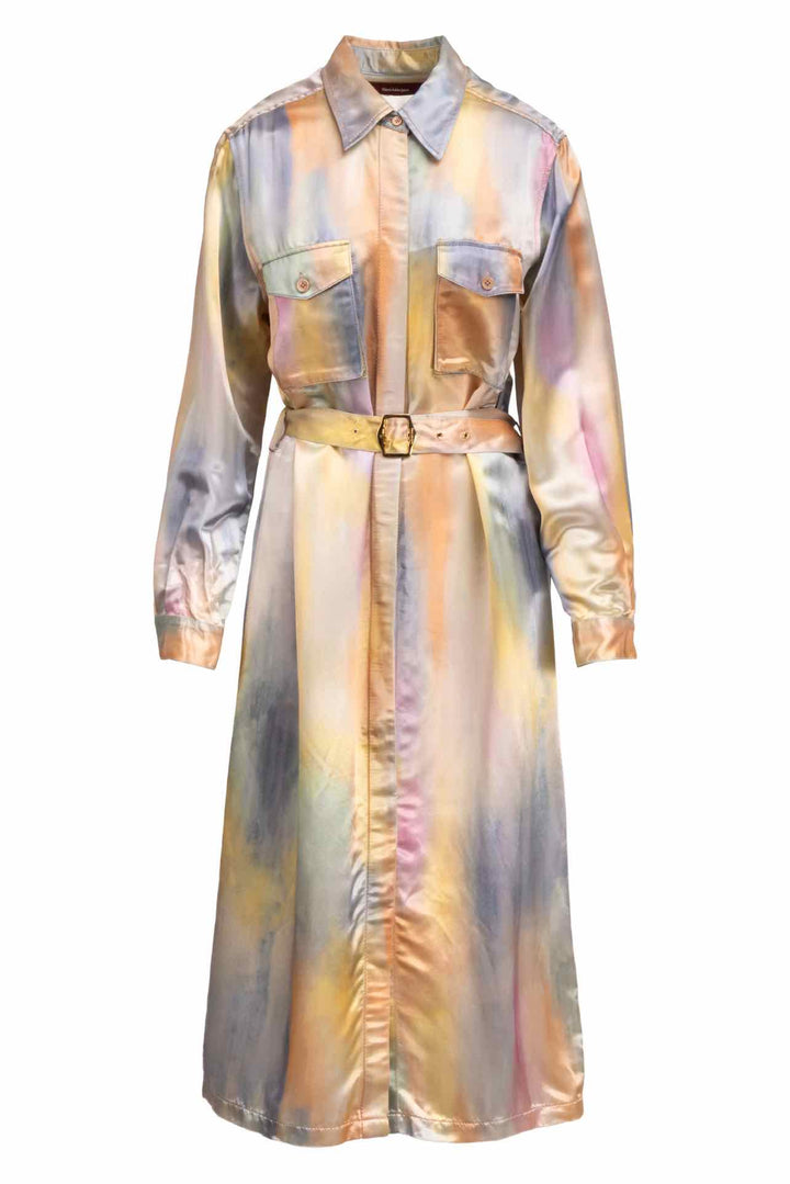 Sies Marjan Size 8 Imogene Printed Satin Tie Front Dress