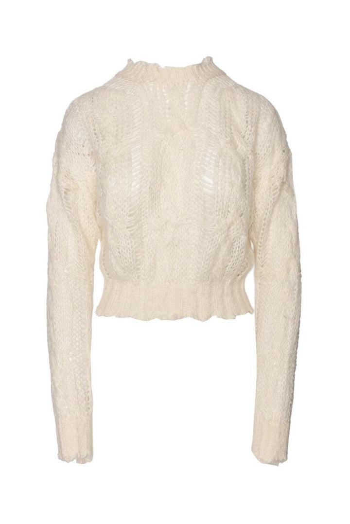 Acne Studios Size XS Frayed Cable Knit Sweater