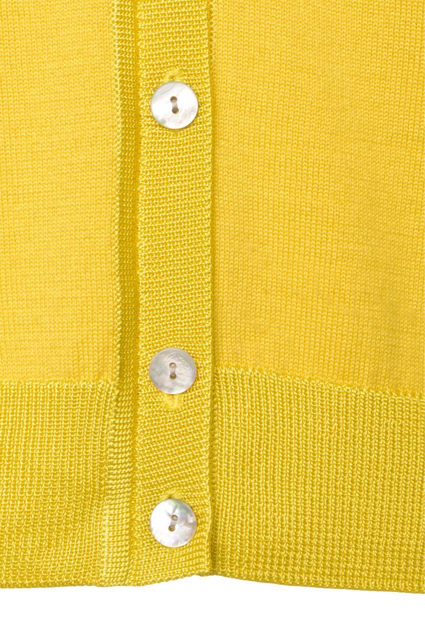 St. John Size S Wool-Blend Button-Up Cardigan