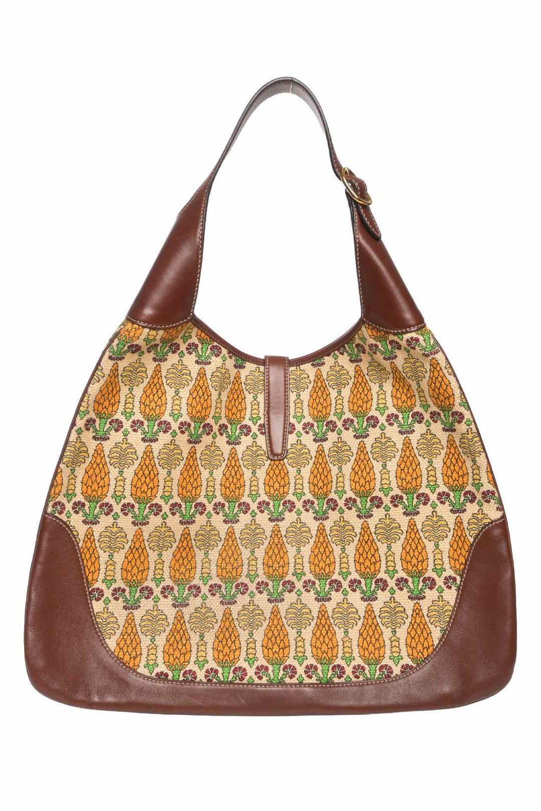 Gucci Pineapple Print Canvas Jackie O Bouvier Bag