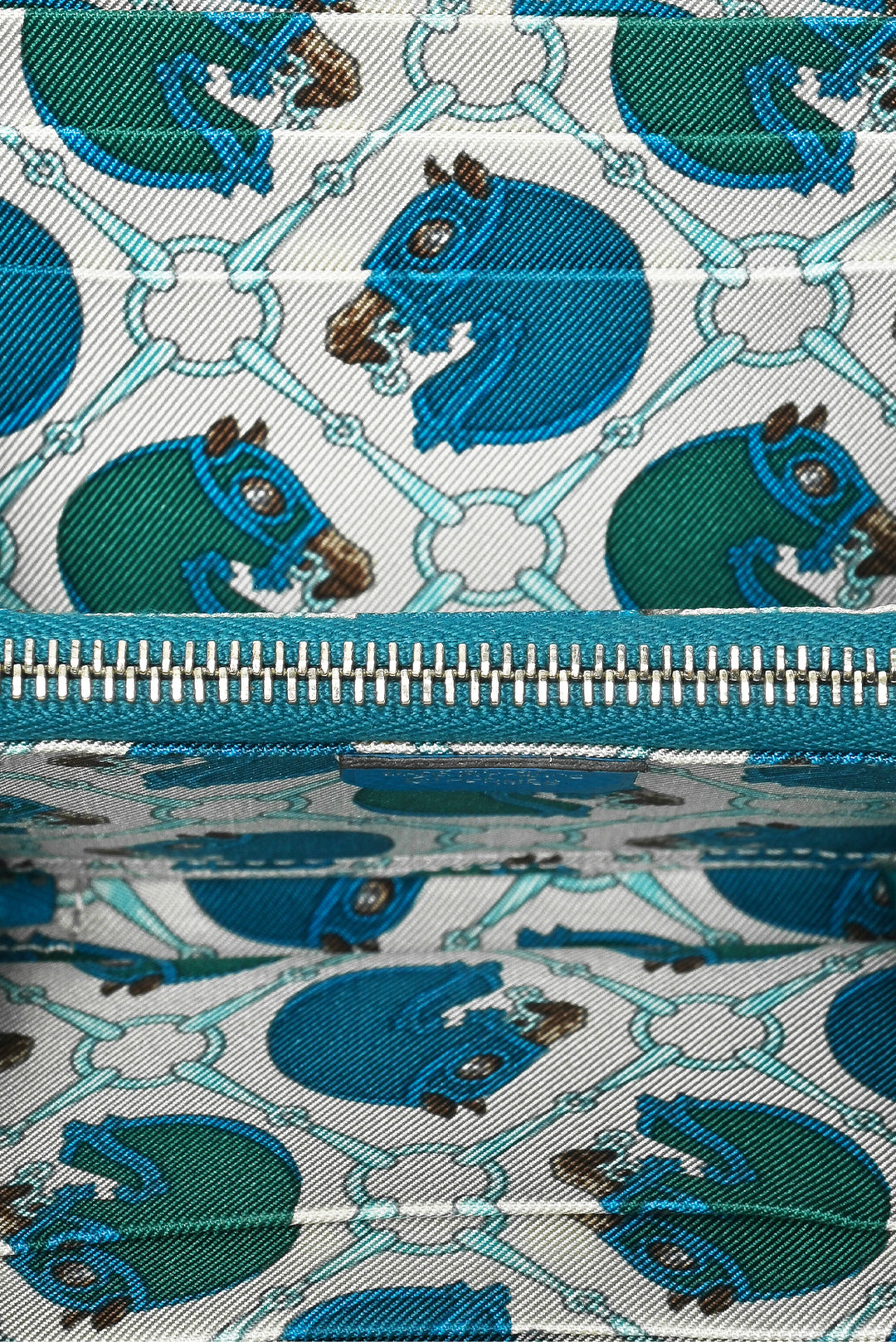 Hermes Silk'In Compact Wallet in Epsom Leather Bleu Zanzibar