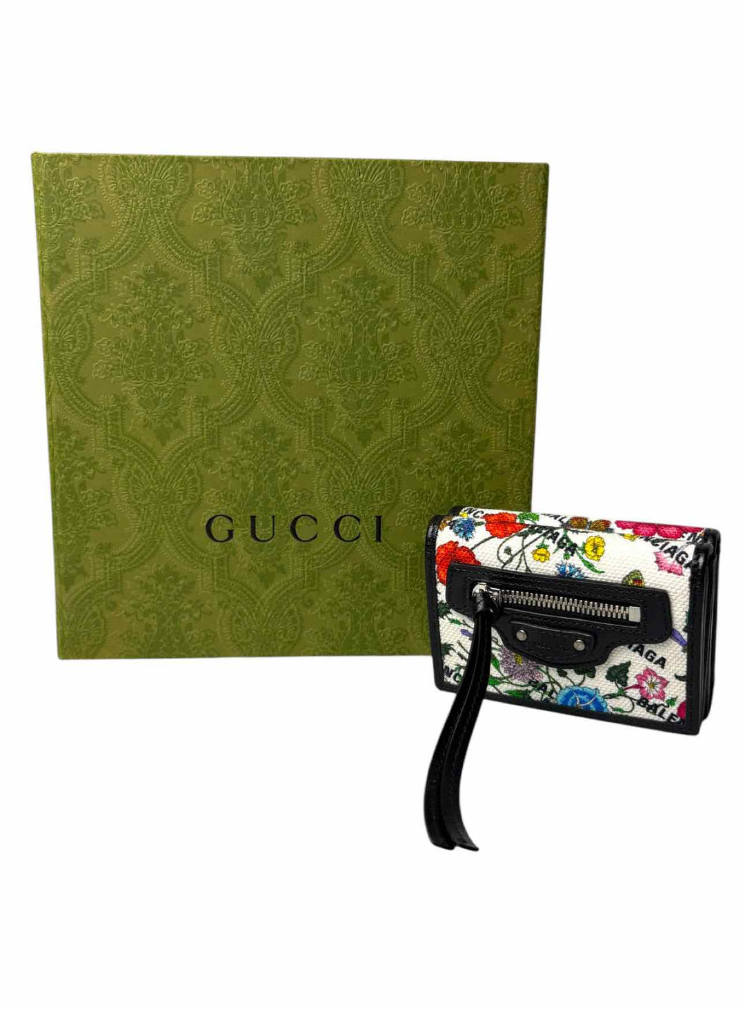 Gucci X Balenciaga The Hacker Project Neo Classic Mini Floral Print Wallet