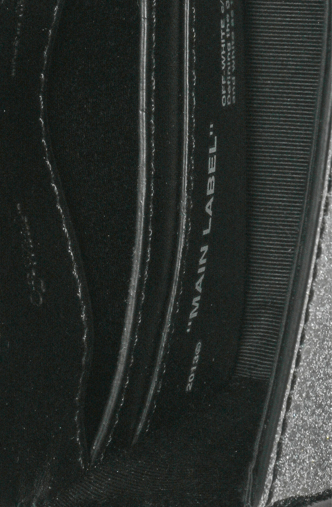 Off White Glitter Baby Flap Bag