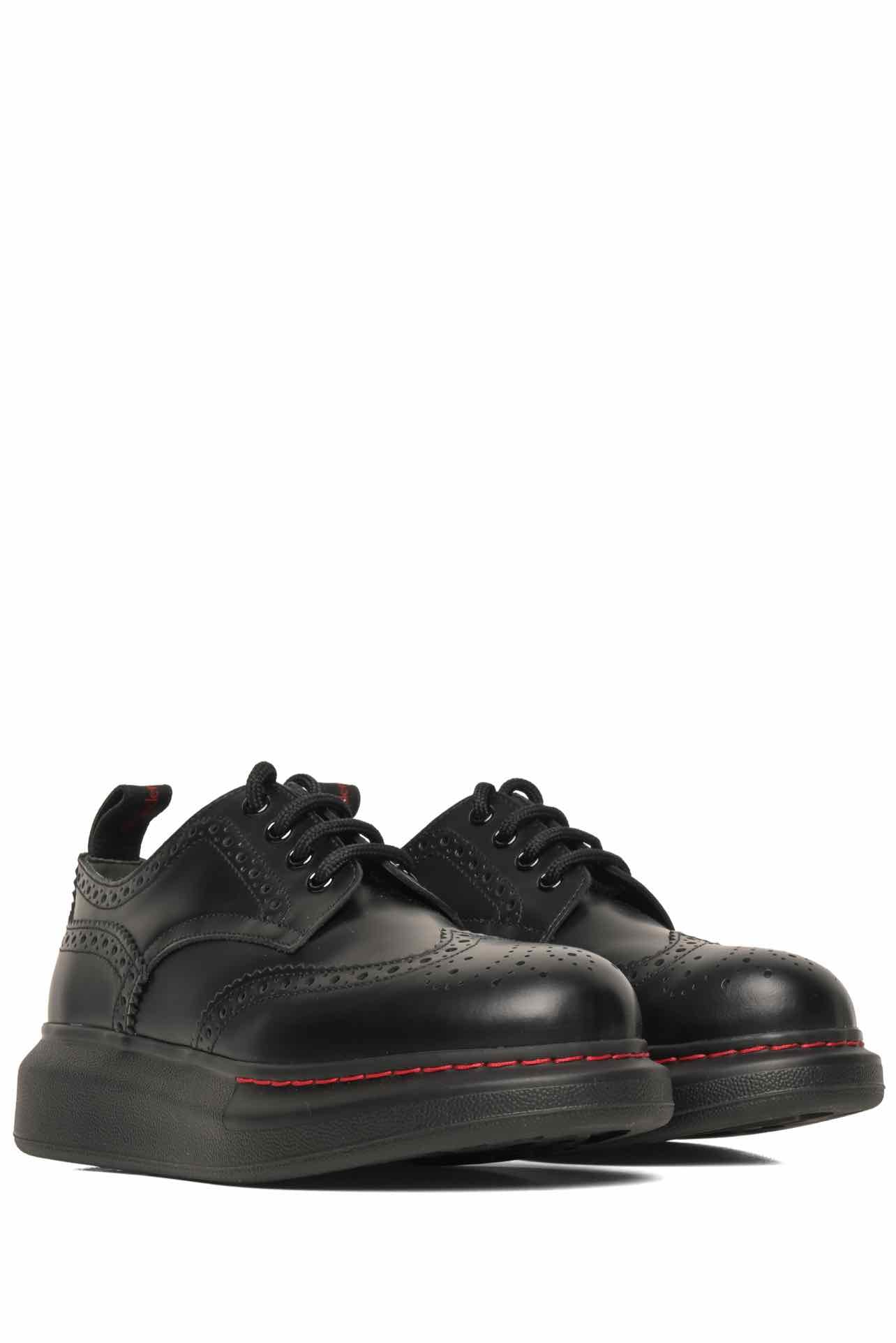 Alexander Mcqueen Size 37 Hybrid Lace Up Brogue Oversized Low Top