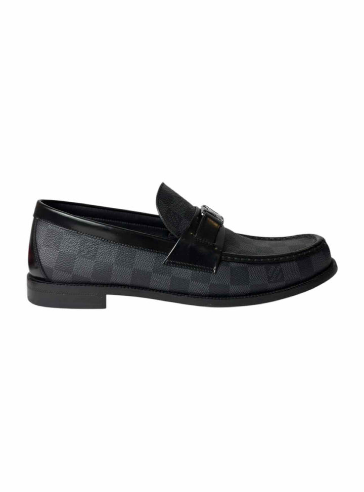 Louis Vuitton Size 9 Men's Damier Graphite Major Loafer Shoes