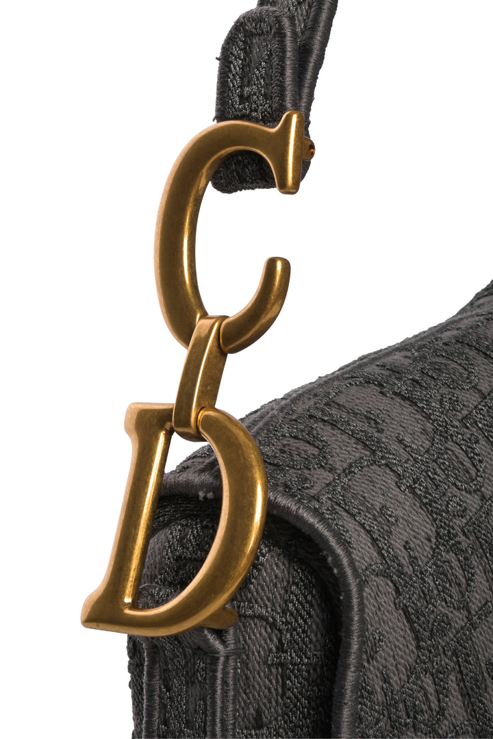 Dior 2020 Oblique Canvas Medium Saddle Bag
