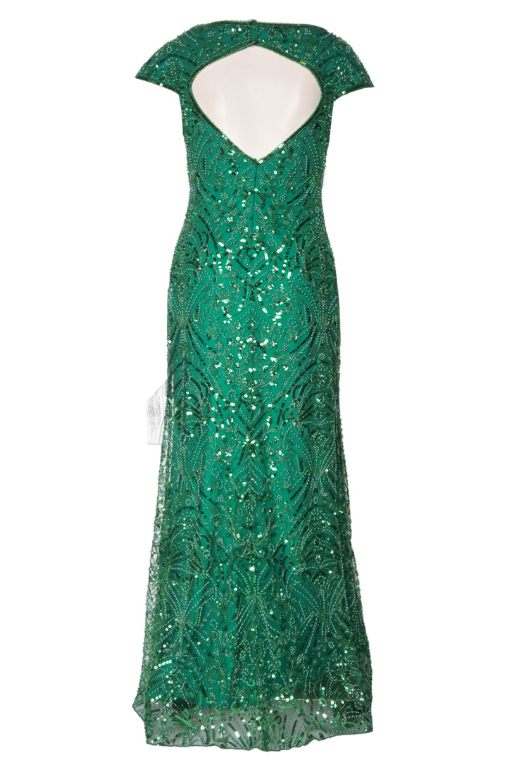 Tadashi Shoji Size 2 Cap Sleeve Beaded Gown