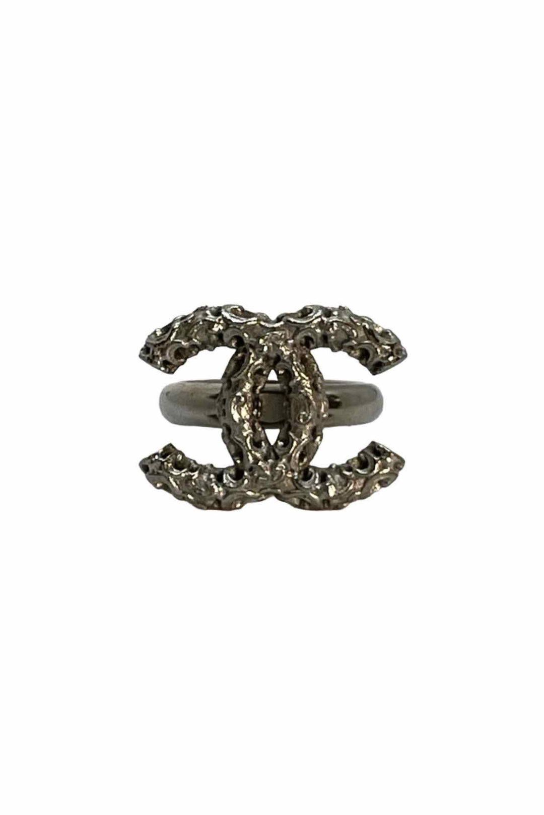 Chanel Size 6 Interlocking CC Logo Ring