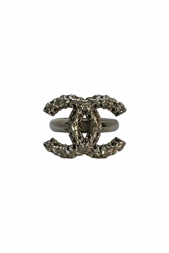Chanel Size 6 Interlocking CC Logo Ring