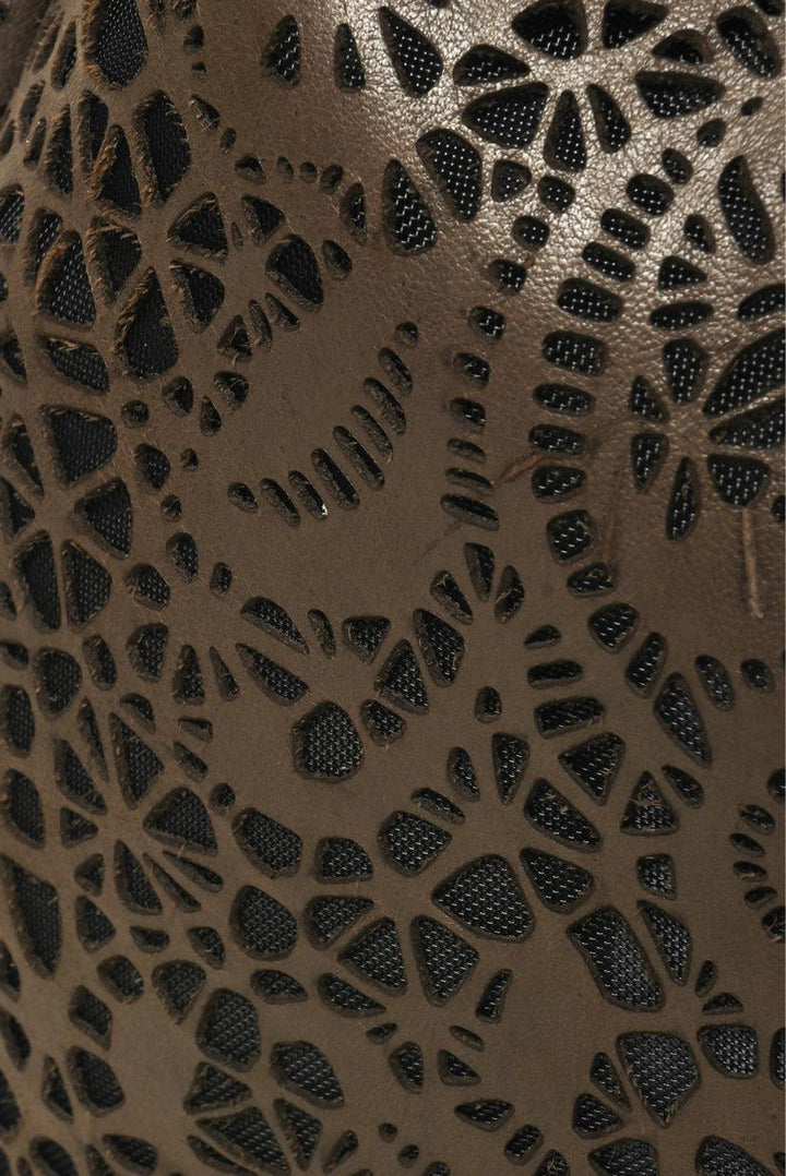 Valentino Bow Accent Perforated Leather Shoulder Bag