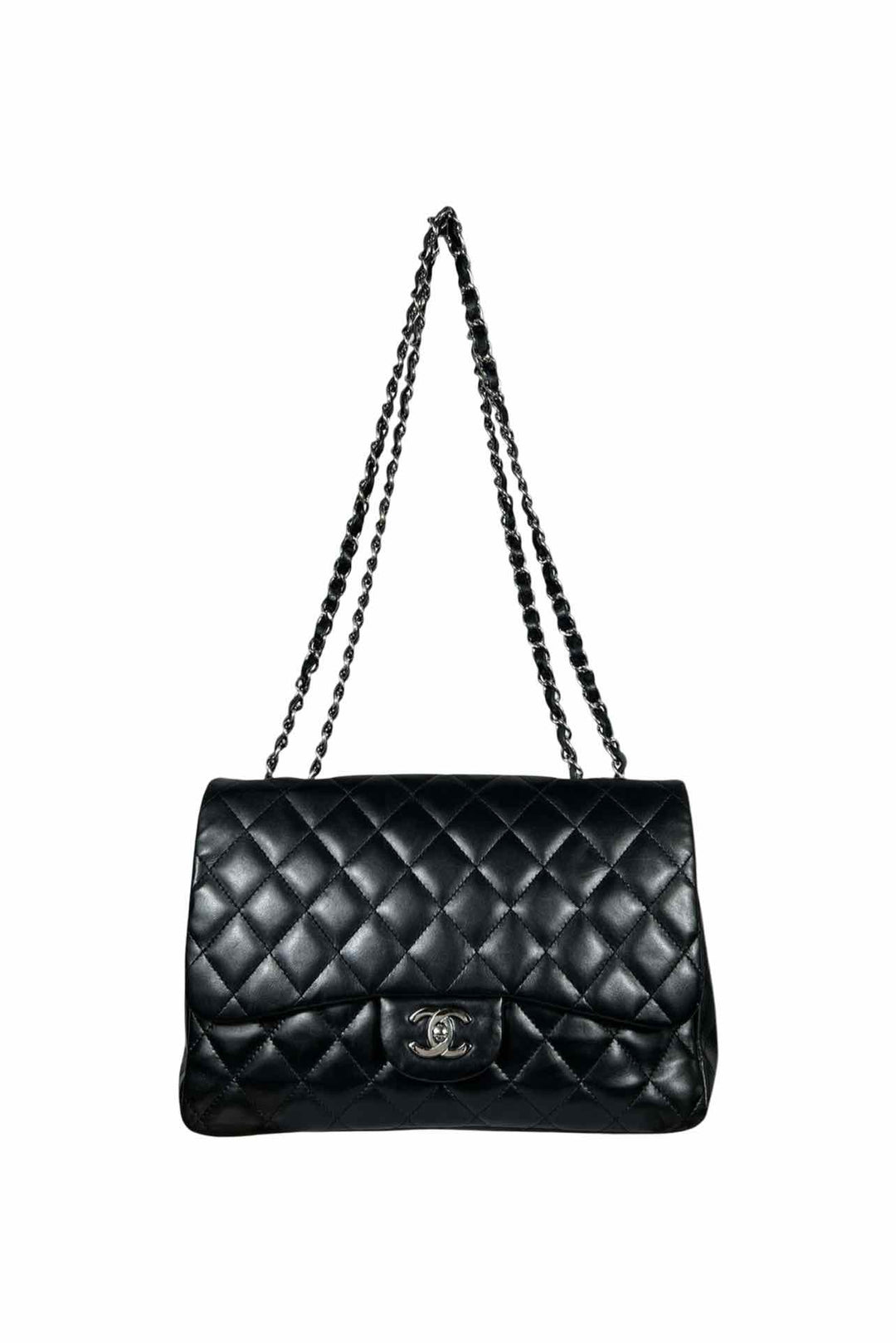 Chanel 2009 Quilted Jumbo Lambskin Single Flap Bag