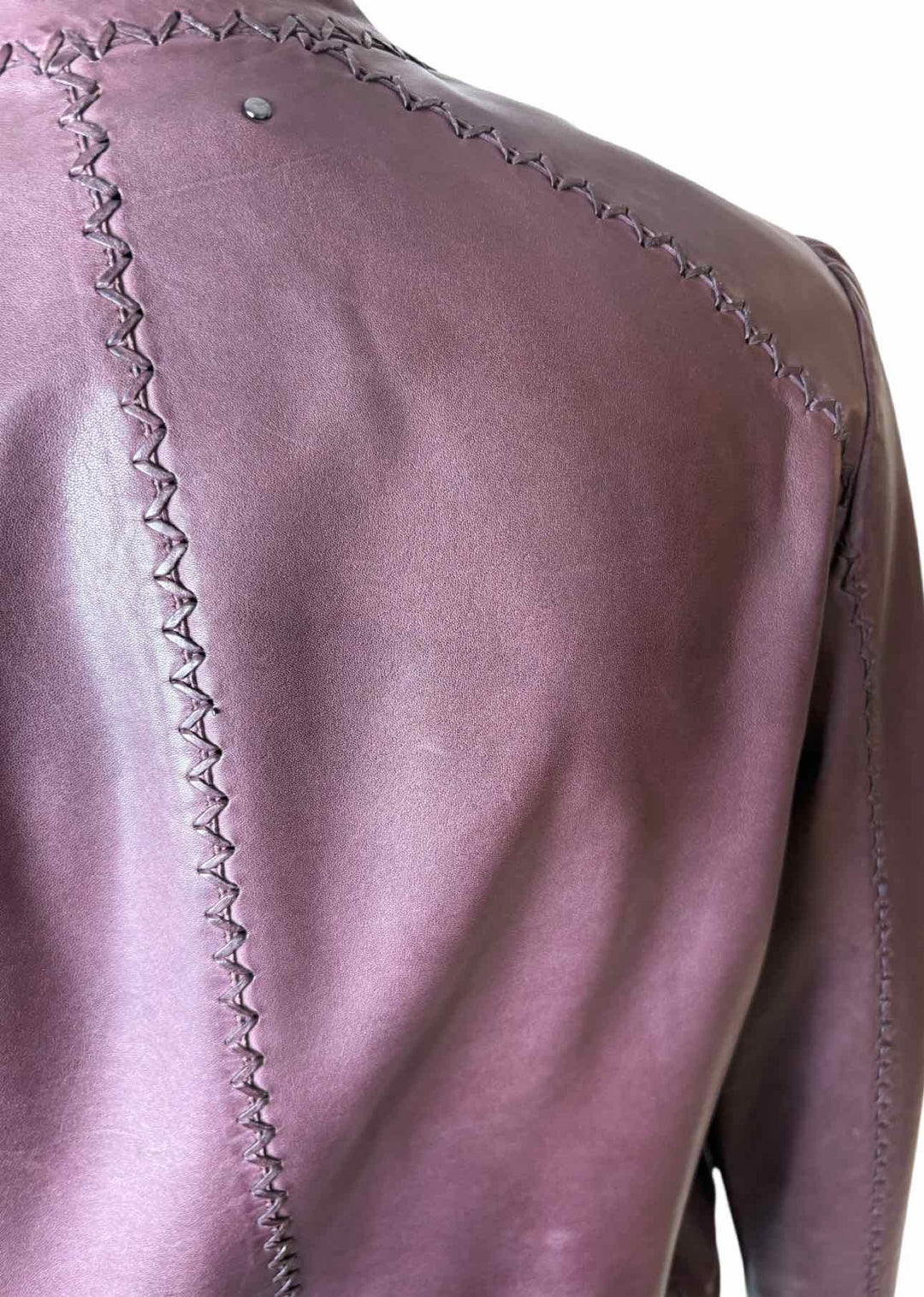 Marc Cain Size M Zip-up Leather Jacket