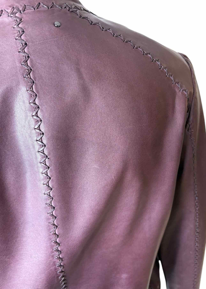 Marc Cain Size M Zip-up Leather Jacket