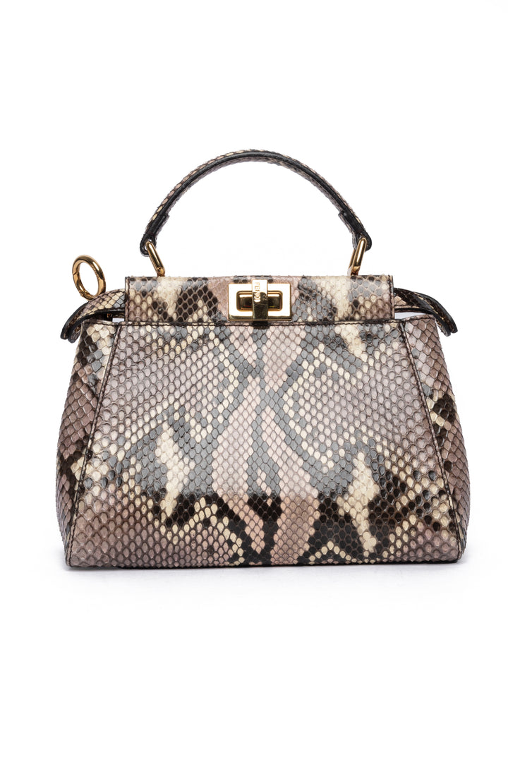 Fendi Python Mini Peekaboo Bag