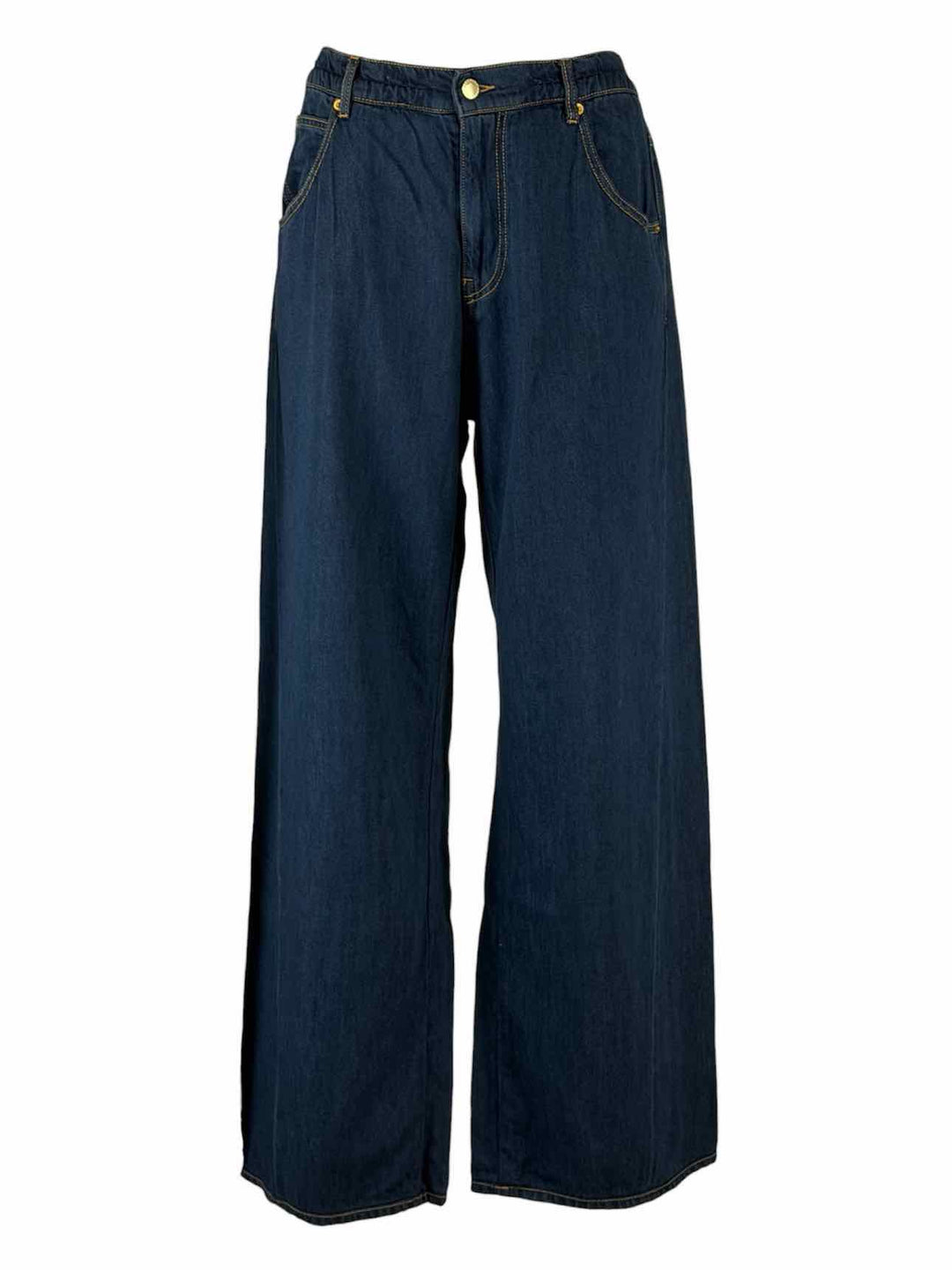 Darkpark Size 26 Ruched Waist Wide Leg Jeans