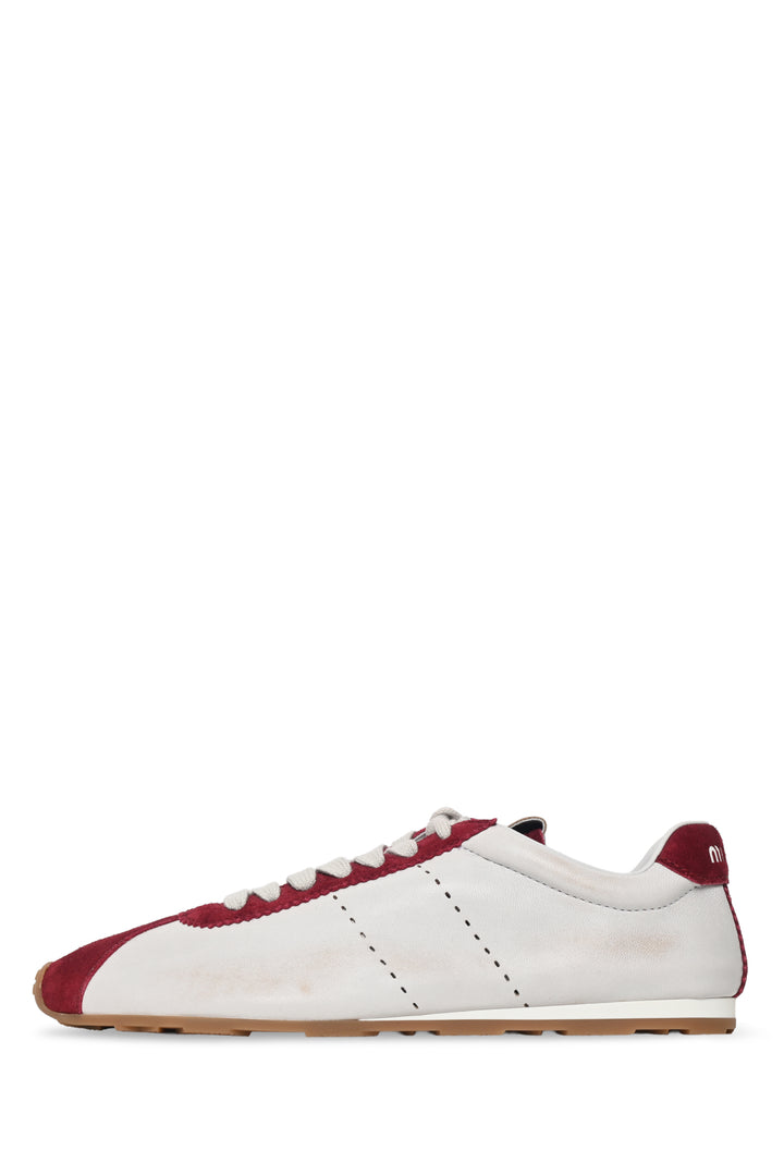 Miu Miu Size 41 Plume Nappa Leather & Suede Sneaker