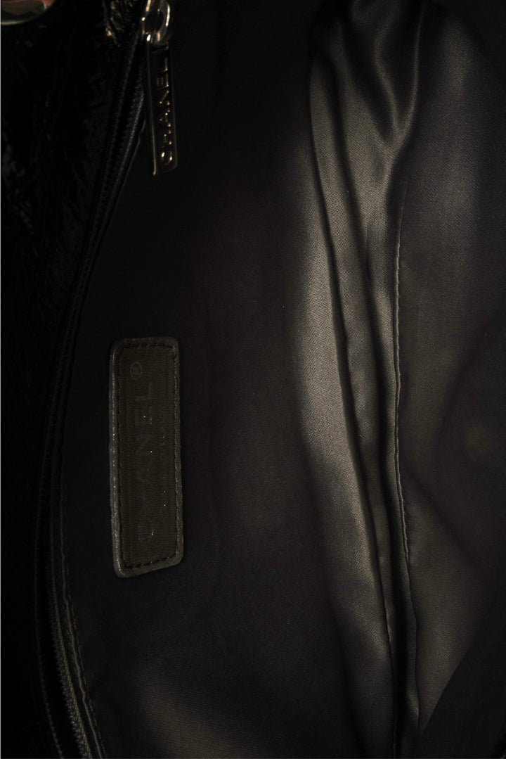 Chanel Patent Graphic Edge Single Flap Bag