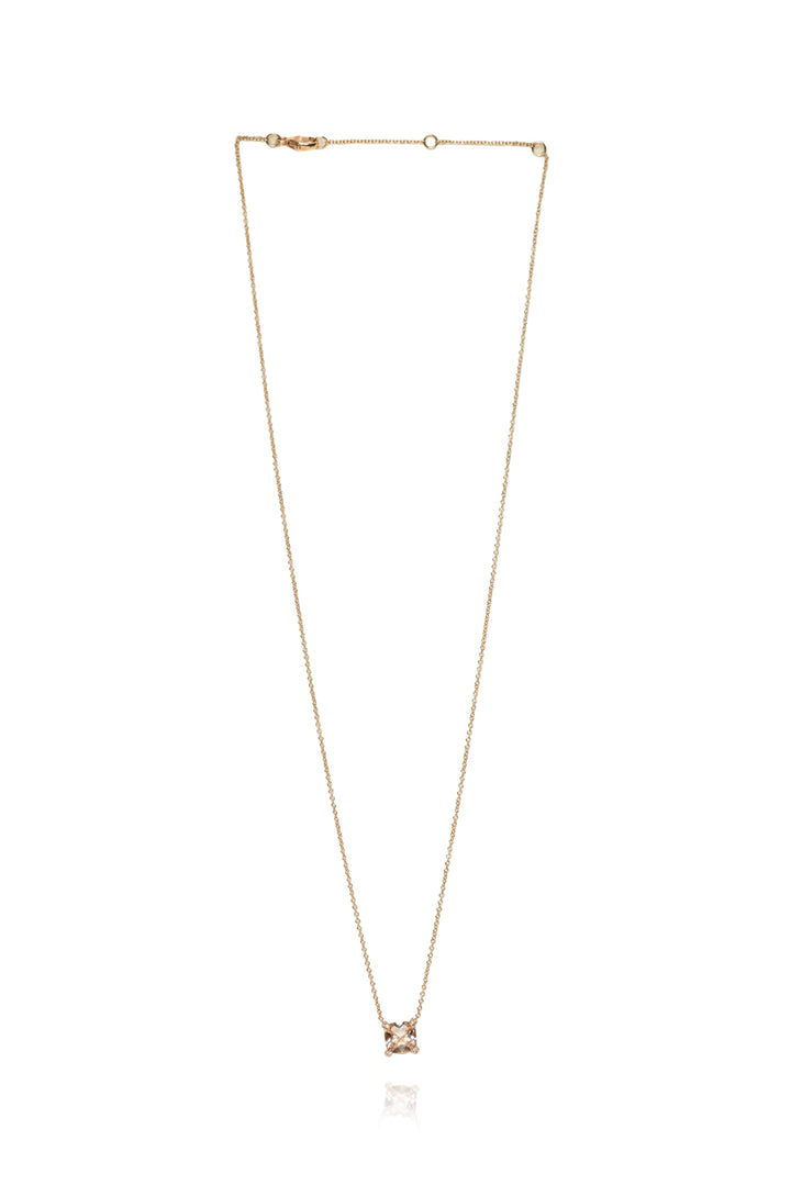 David Yurman 18K Rose Gold Morganite & Diamonds Petite Chatelaine Necklace