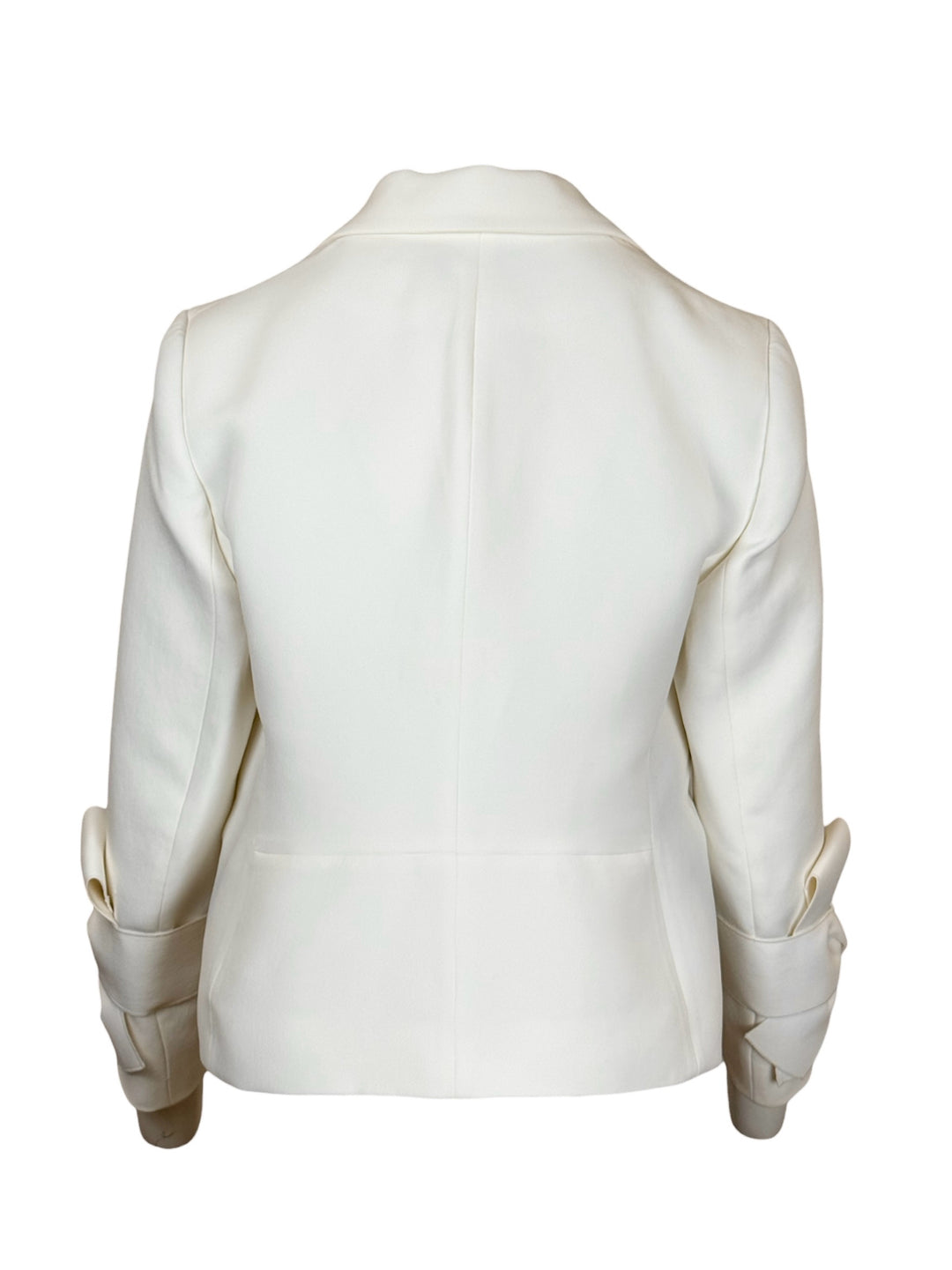 Roksanda Size 12 Cropped Bow Tie Cuff Blazer