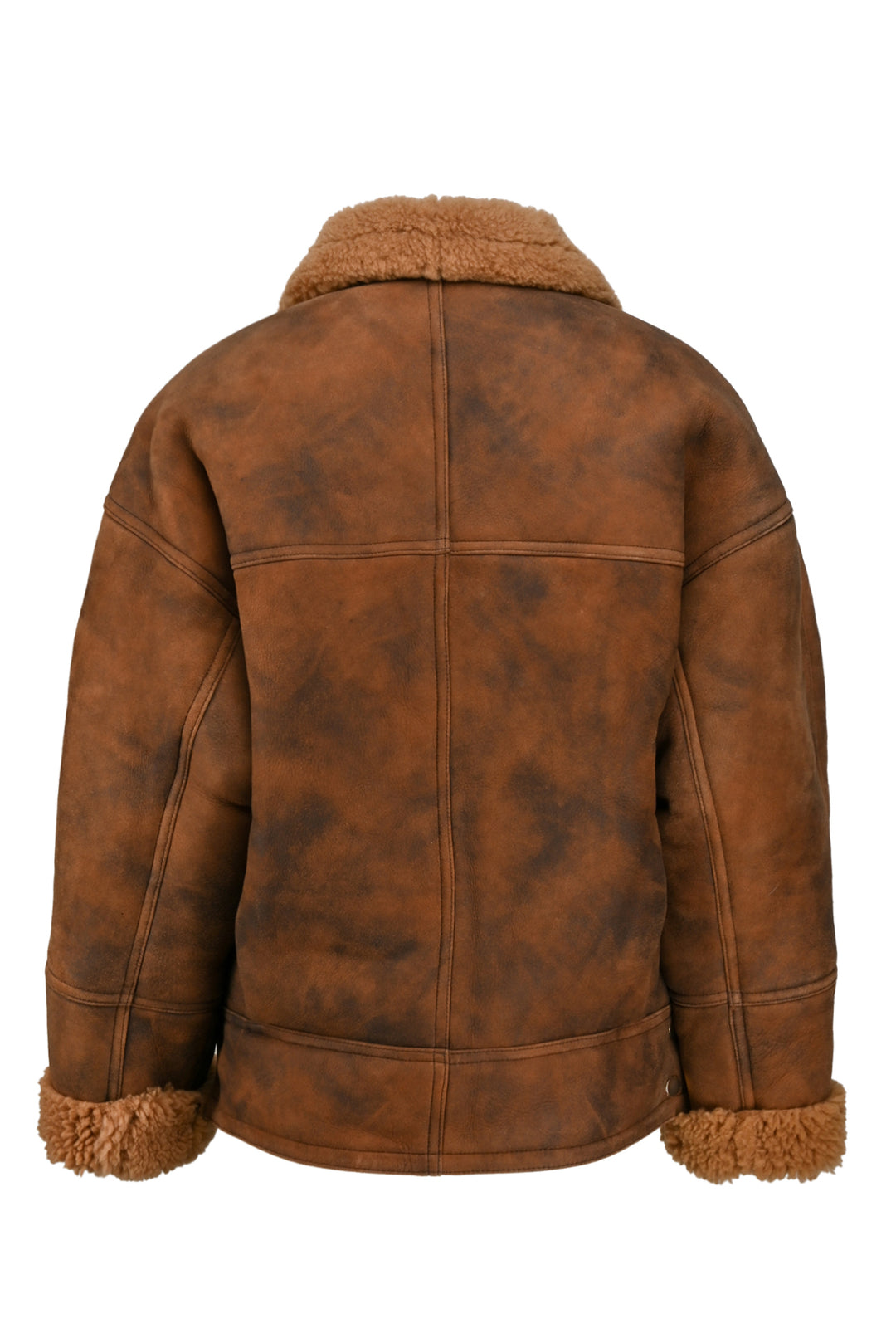 Sandro Size 34 Weber Distressed Shearling Jacket