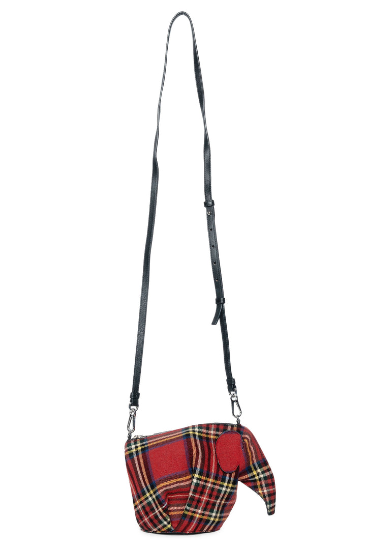 Loewe Tartan Print Elephant Crossbody