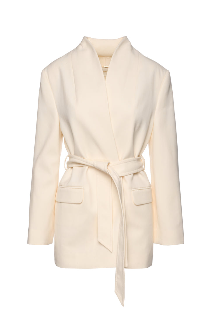 Zimmermann Size 0 Belted Wool-Blend Blazer