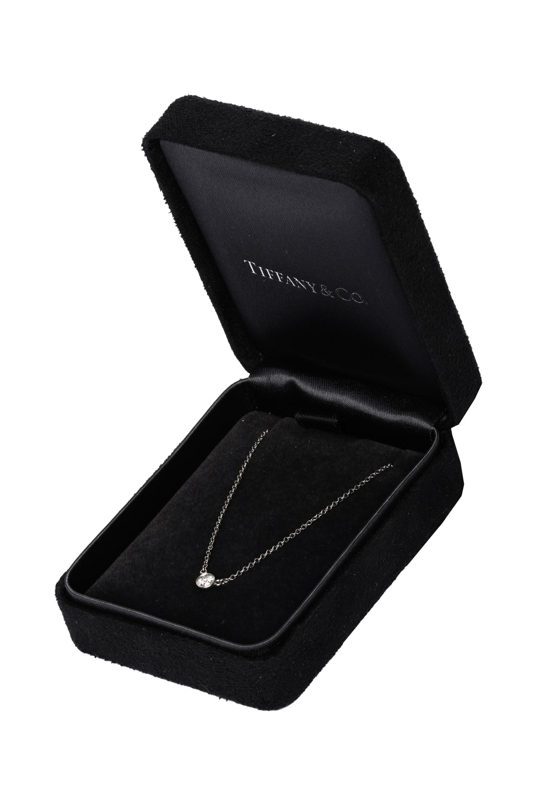 Tiffany & Co x Elsa Peretti Diamonds by the Yard Single Diamond Pendant Necklace