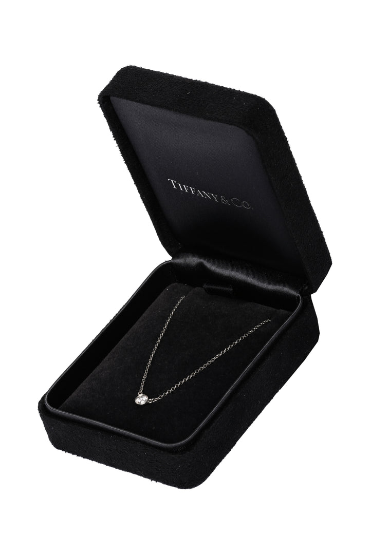 Tiffany & Co x Elsa Peretti Diamonds by the Yard Single Diamond Pendant Necklace