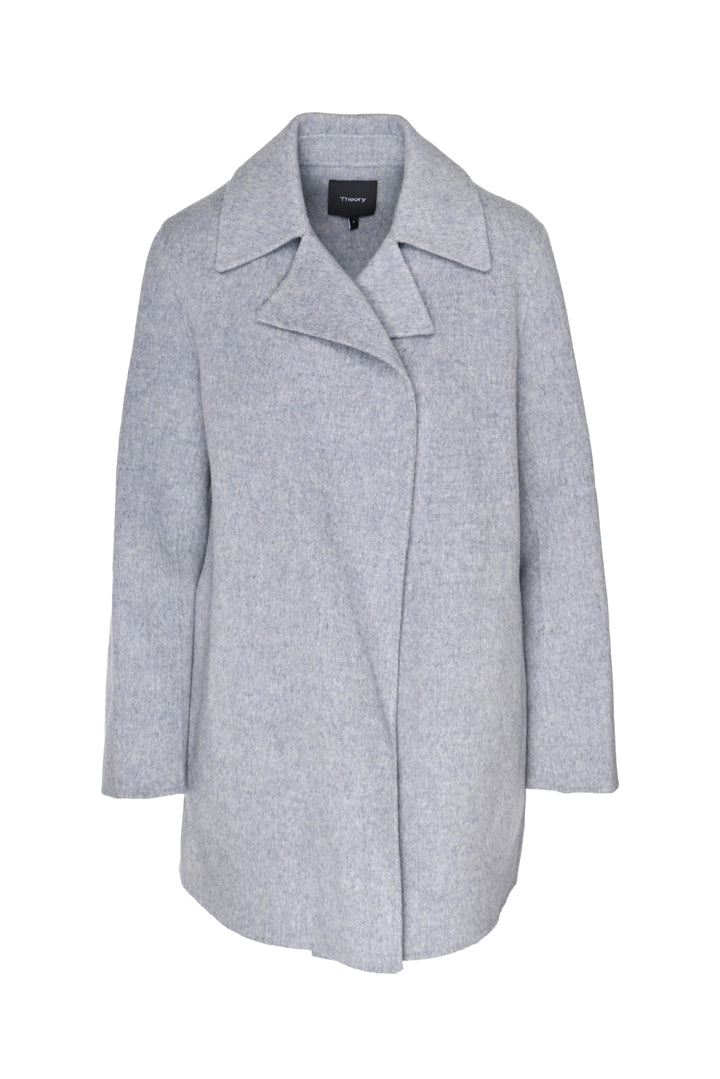 Theory Size P Overlay Wool & Cashmere Open Front Jacket