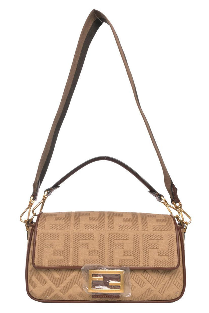 Fendi Sardinian Jacquard Vitello FF Baguette Bag