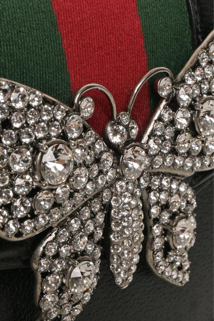 Gucci Crystal Butterfly Linea Totem Shoulder Bag
