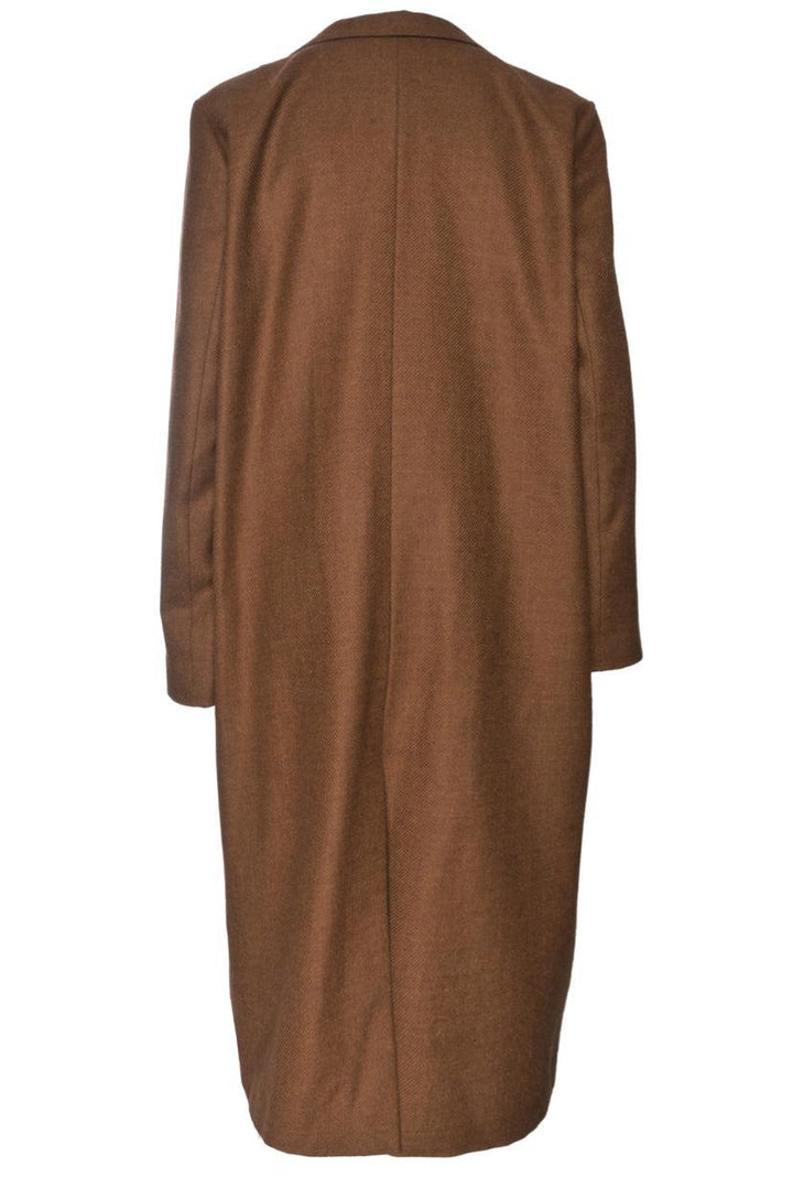 Lafayette 148 Size L Double Breasted Wool & Silk Blend Coat