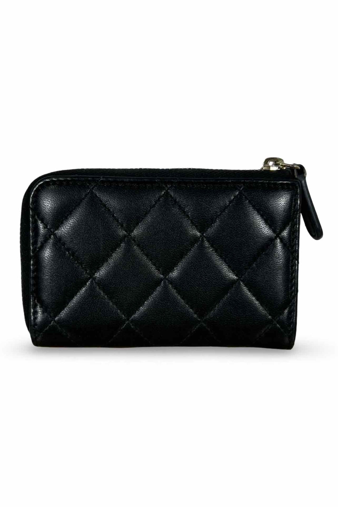 Chanel Quilted Lambskin Leather Zipped O-Key Holder