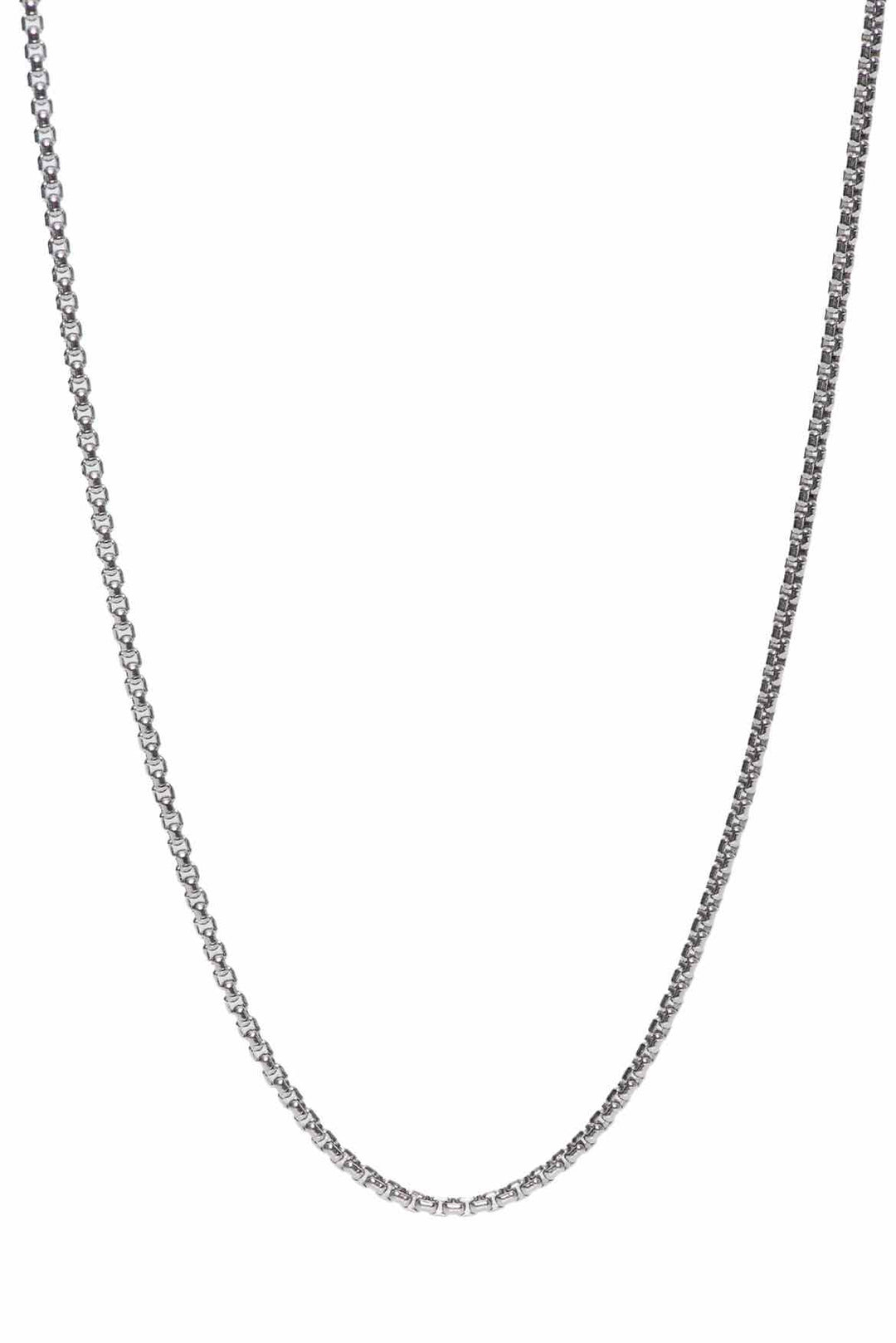 David Yurman 18K White Gold Box Chain Necklace