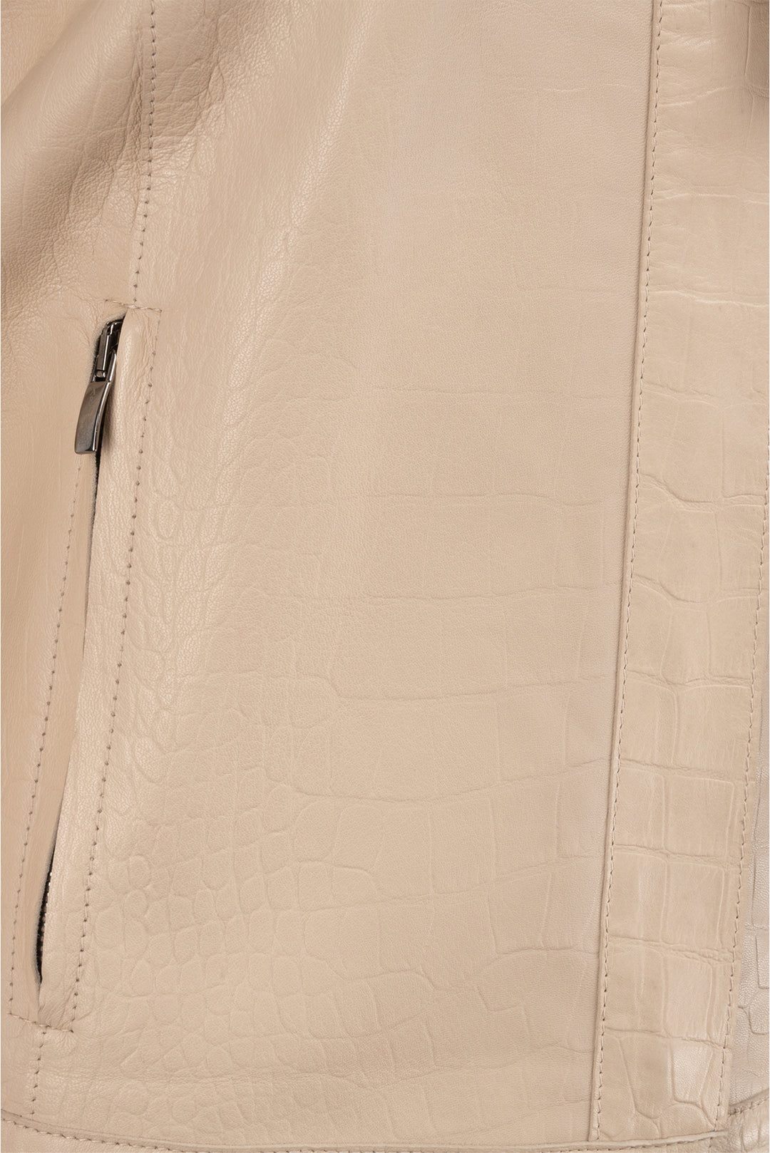 Armani Collezioni Size 14 Croc Embossed Lamb Leather Jacket