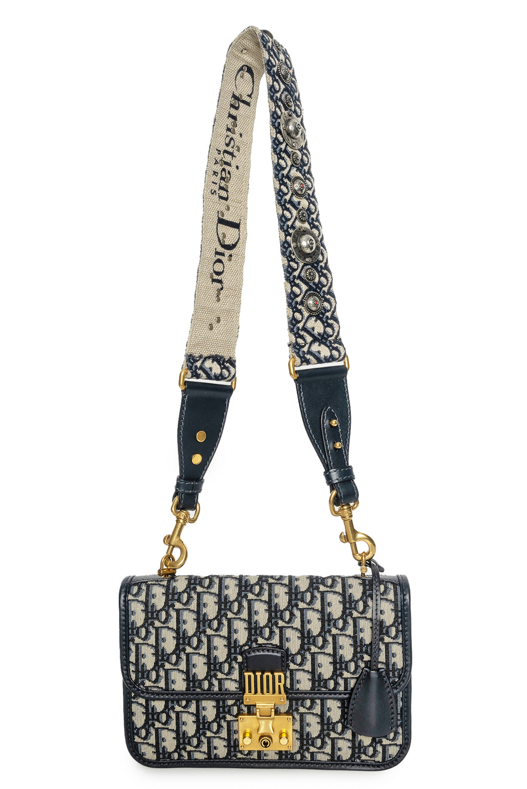 Dior 2019 Addict Flap Bag with Embellished Strap