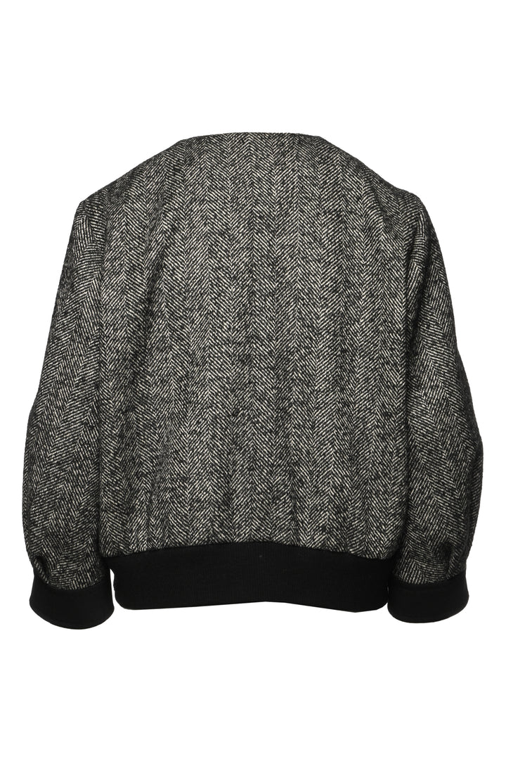 Max Mara Size 14 Gattini Herringbone Boucle Jacket