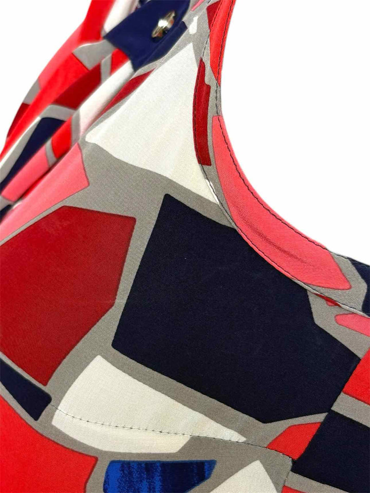 Gucci Size 38 Silk Geometric Pattern Silk Tank Top