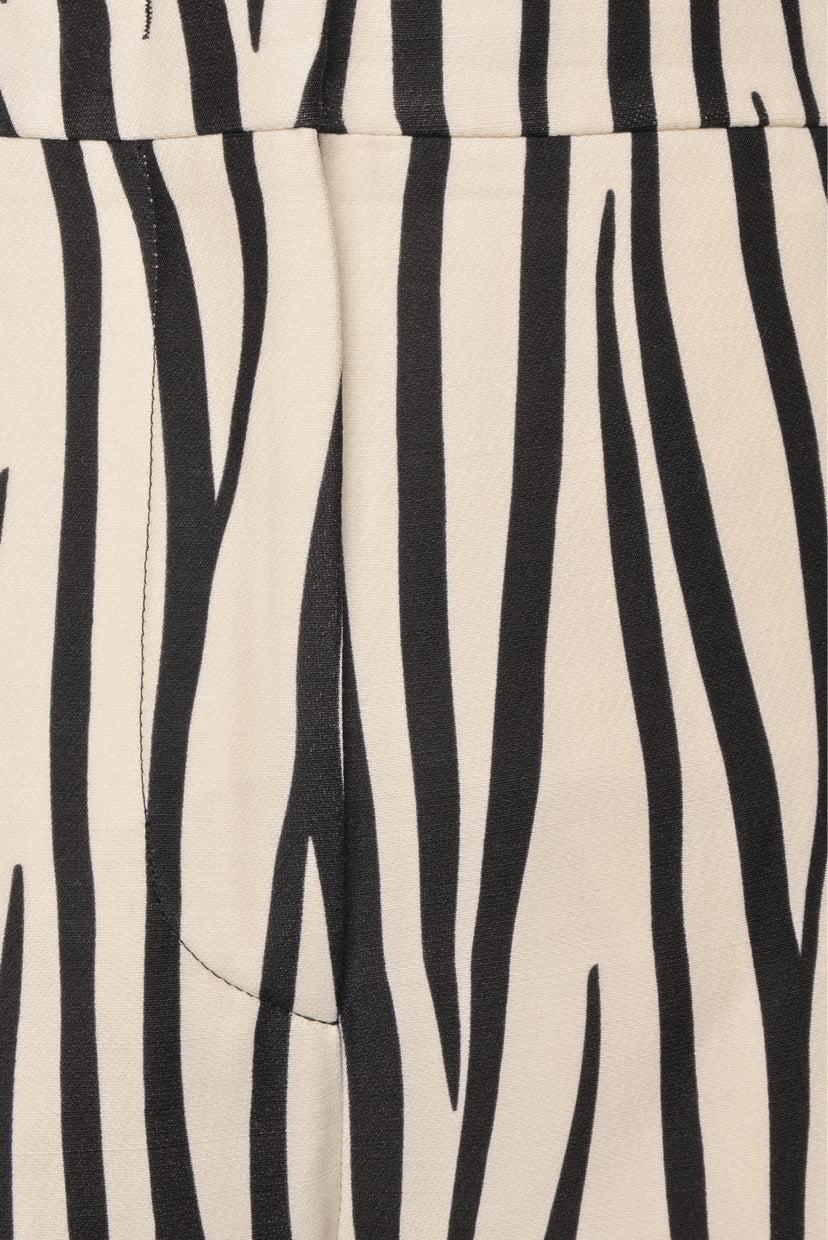 Valentino Size 46 Zebra Print Wool-Blend Pants