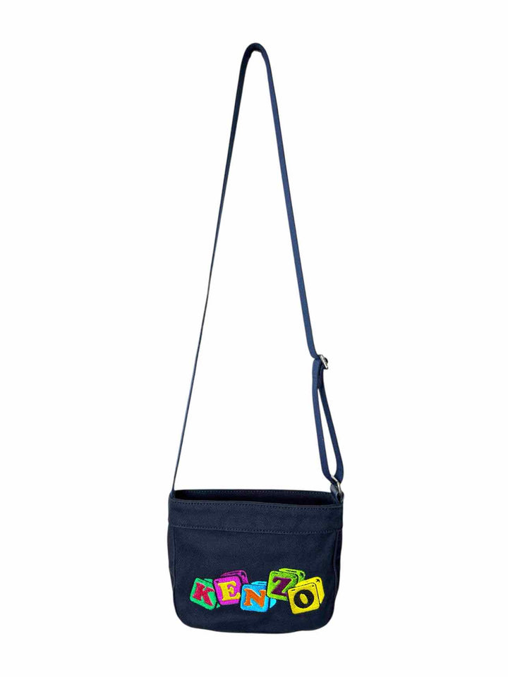 Kenzo Embroidered Logo Cotton Crossbody  Purse