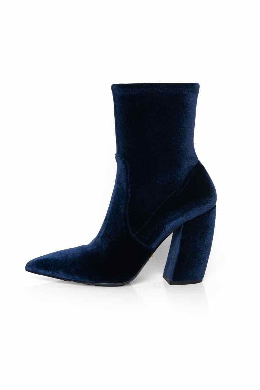 Prada Size 36.5 Velvet Ankle Boots