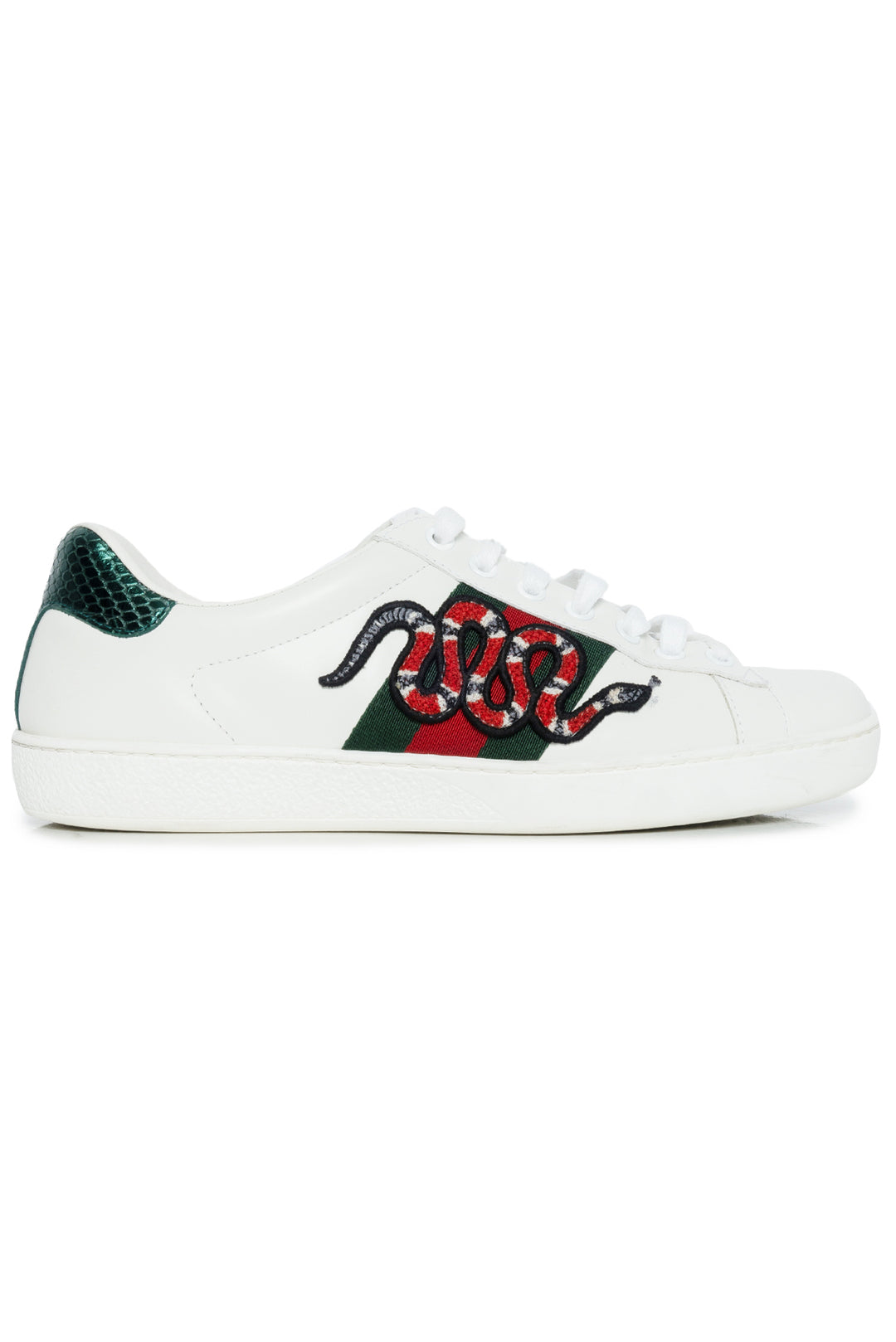 Gucci Size 8 Kingsnake Embroidered Ace Sneaker