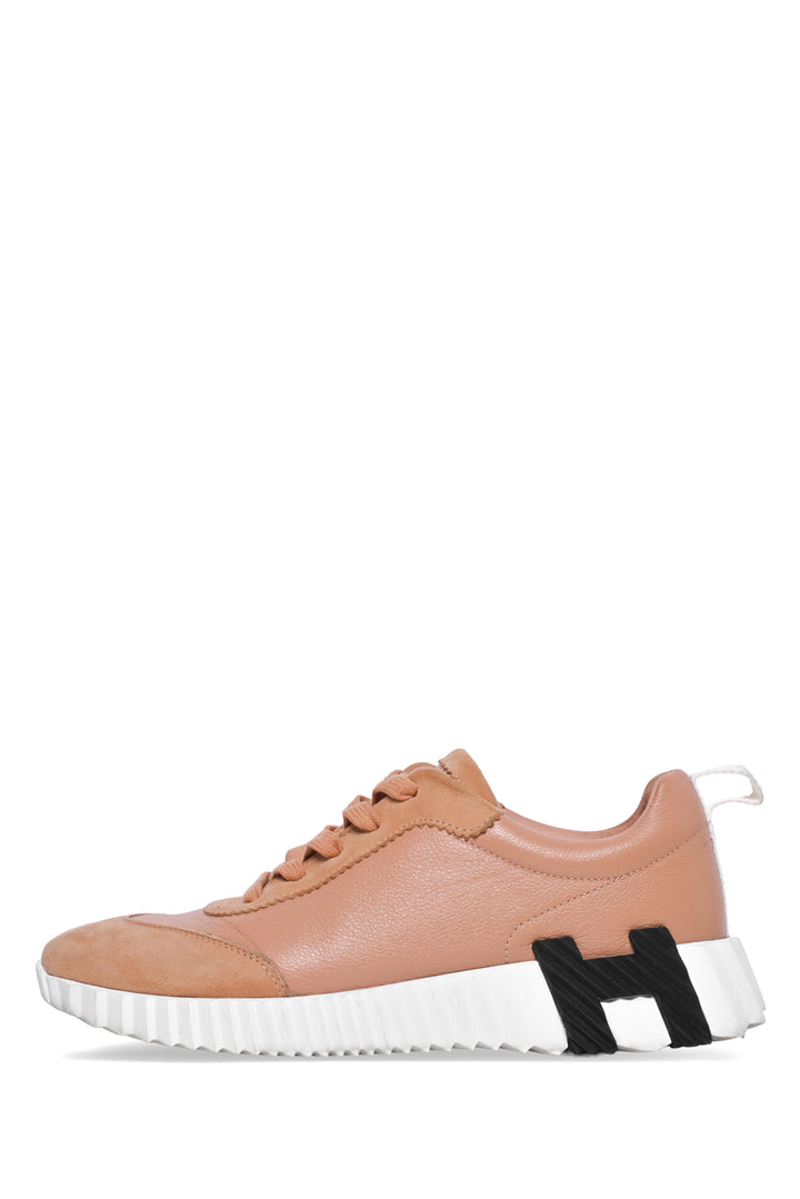 Hermes Size 38 Leather & Suede Bouncing Sneaker