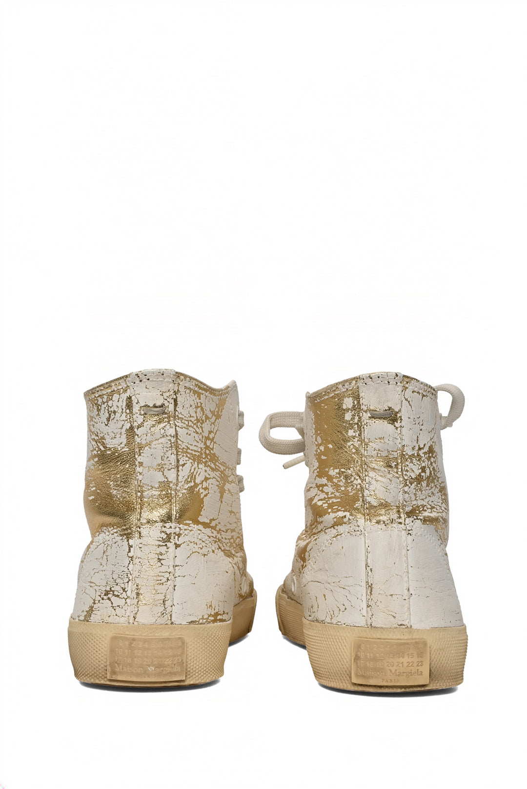 Maison Martin Margiela Size 36 Hand-Painted Leather Tabi High Top Sneakers
